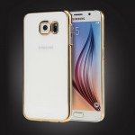 Wholesale Samsung Galaxy S6 Crystal Clear Hard Case (Champagne Gold)